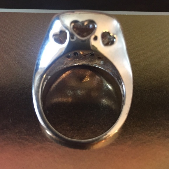 Beautiful Silver Tone Citrine Quartz Ring 7 - Picture 2 of 7